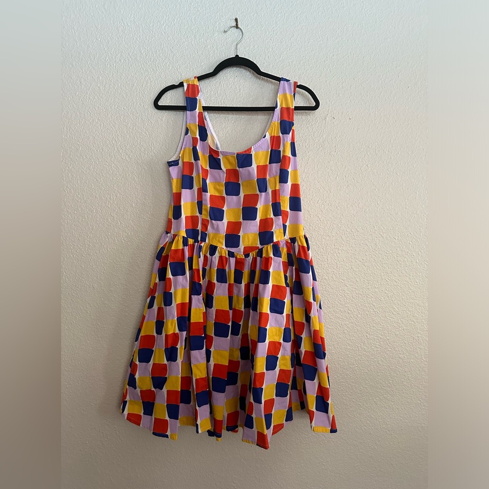 Nooworks mini misty dress in the pattern “grid” size large